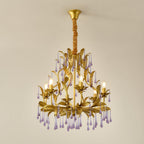 Amethyst Drops Crystal Chandelier