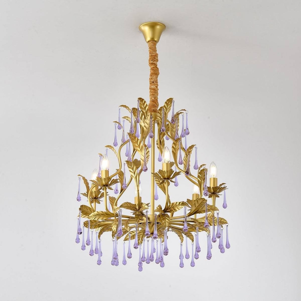 Amethyst Drops Crystal Chandelier