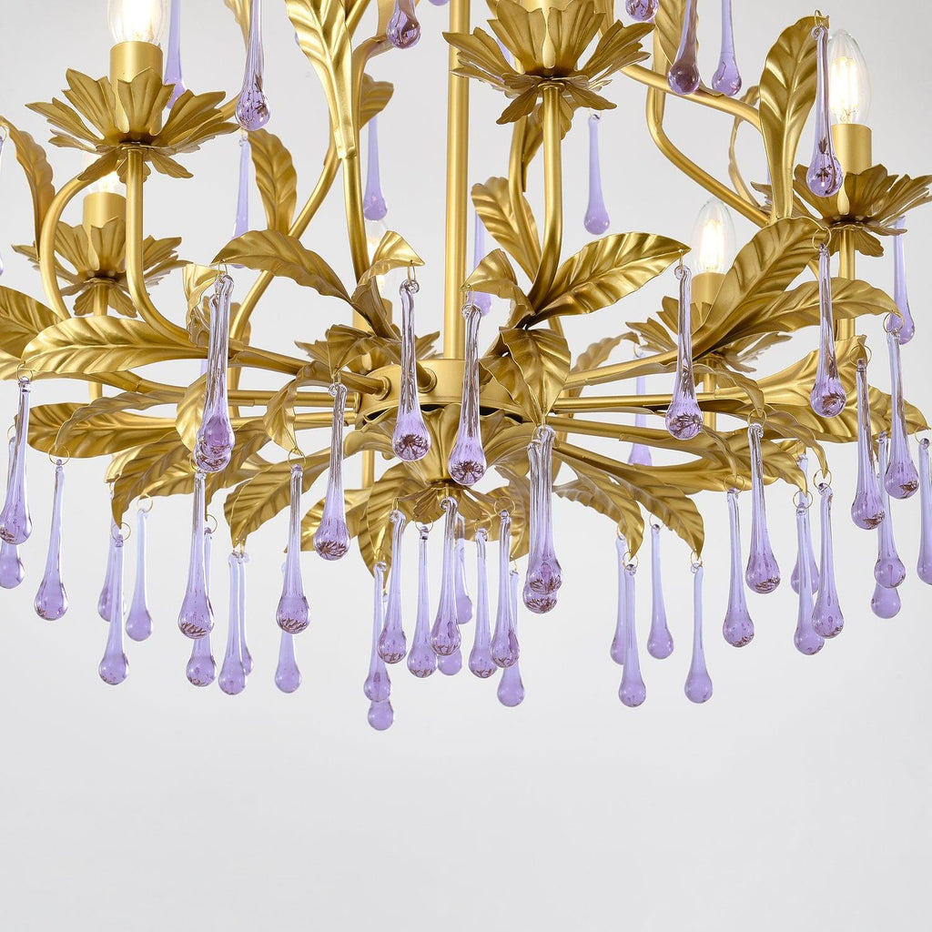 Amethyst Drops Crystal Chandelier