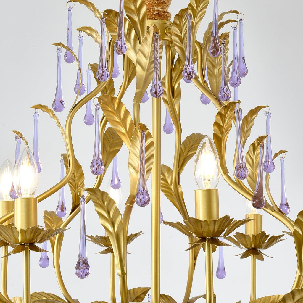 Amethyst Drops Crystal Chandelier