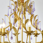 Amethyst Drops Crystal Chandelier