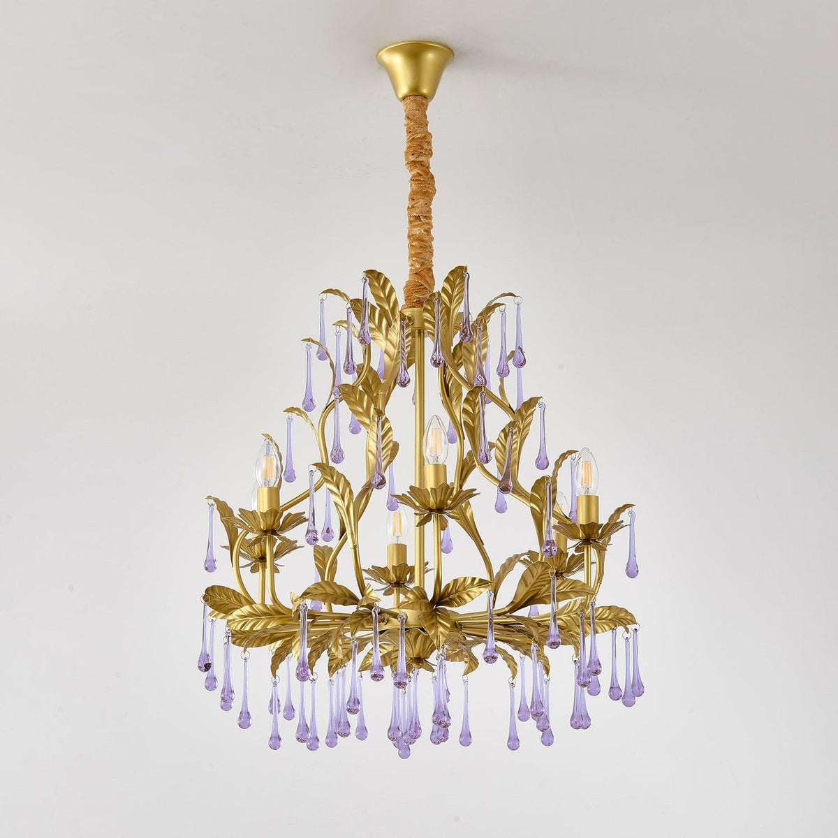 Amethyst Drops Crystal Chandelier