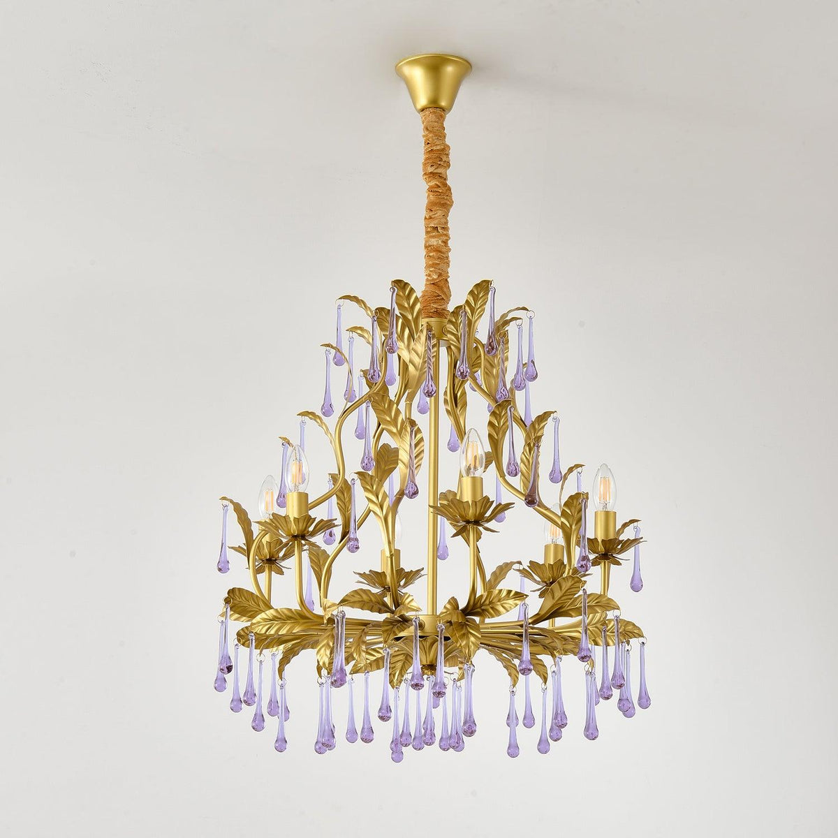 Amethyst Drops Crystal Chandelier