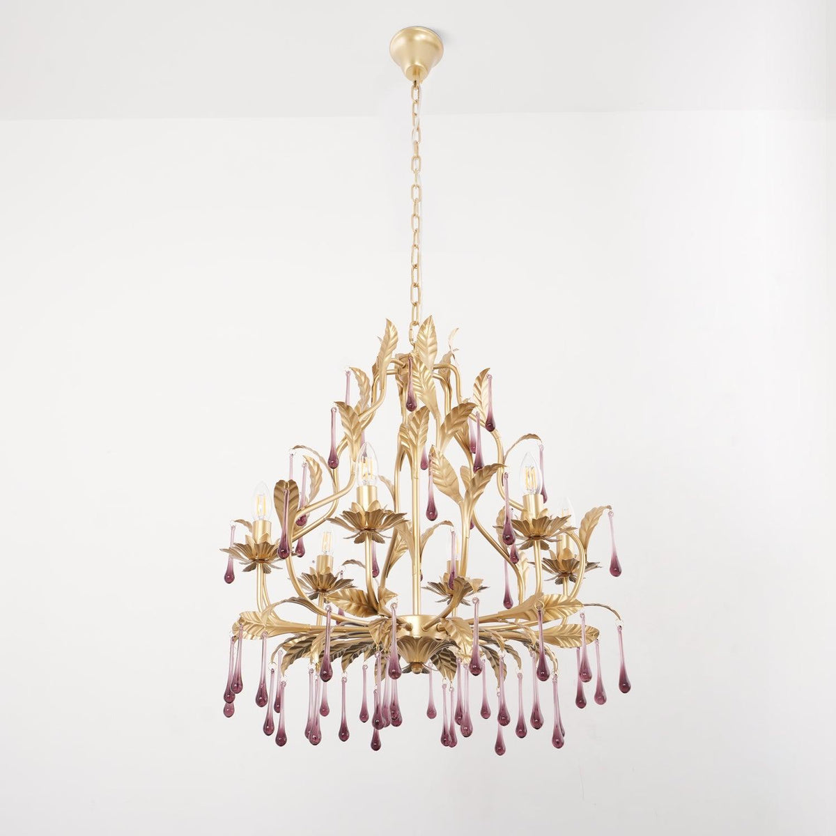 Amethyst Drops Crystal Chandelier