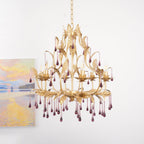 Amethyst Drops Crystal Chandelier