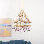 Amethyst Drops Crystal Chandelier