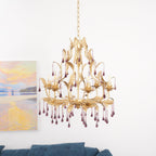 Amethyst Drops Crystal Chandelier