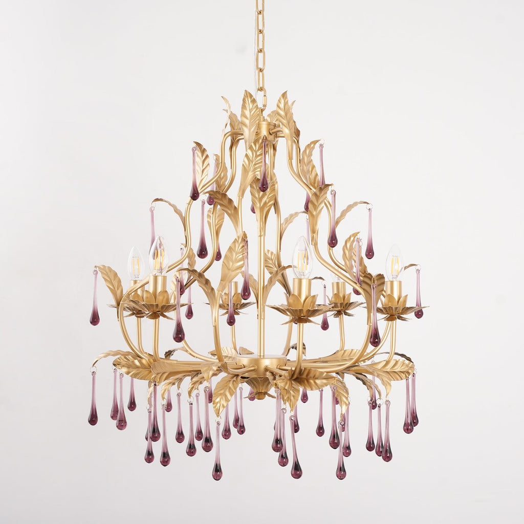 Amethyst Drops Crystal Chandelier