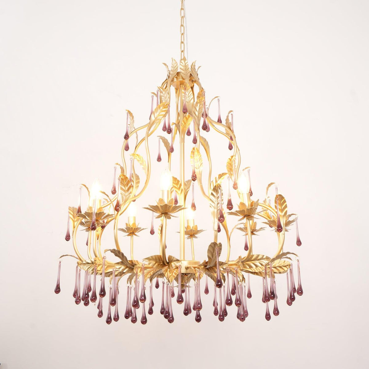Amethyst Drops Crystal Chandelier