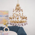 Amethyst Drops Crystal Chandelier