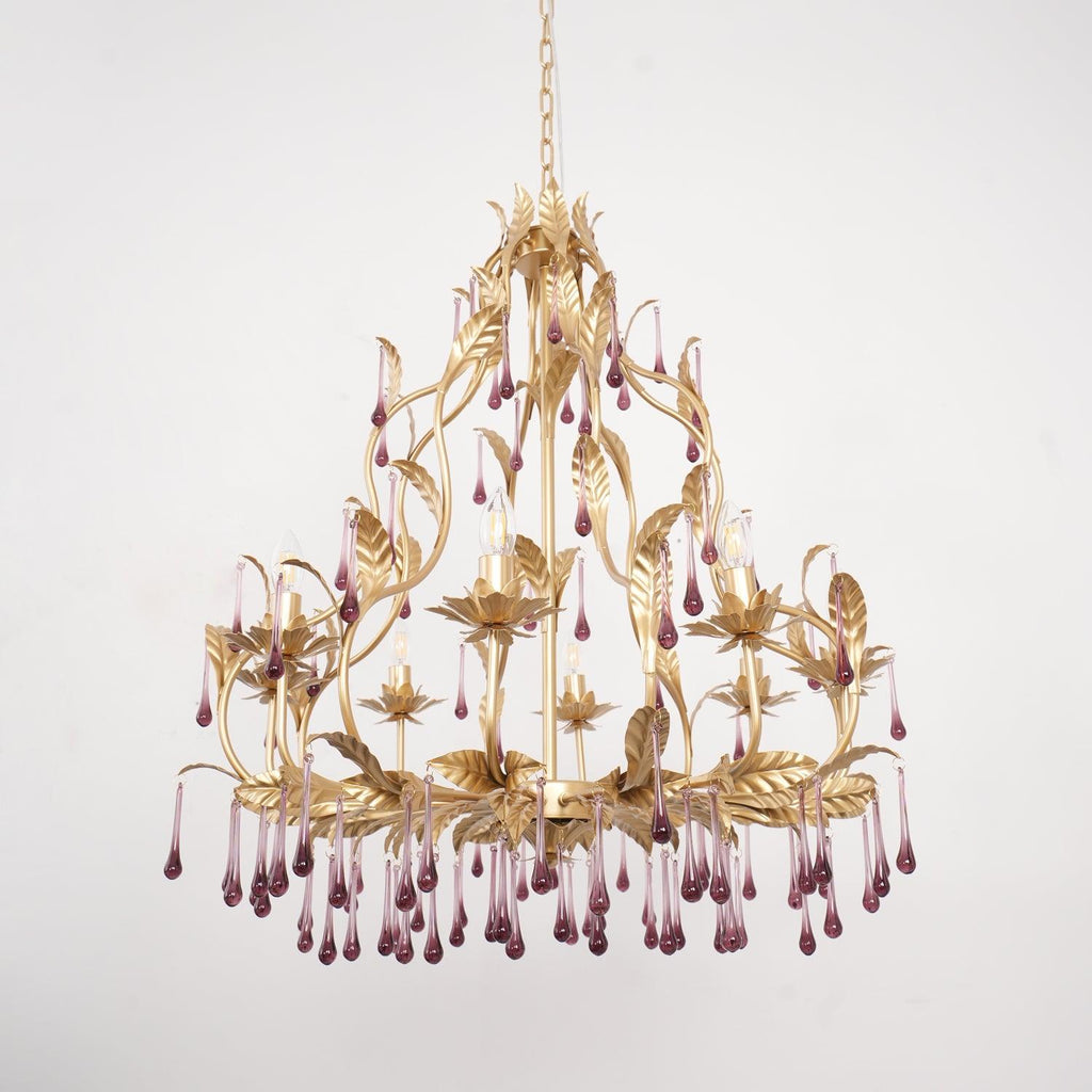 Amethyst Drops Crystal Chandelier