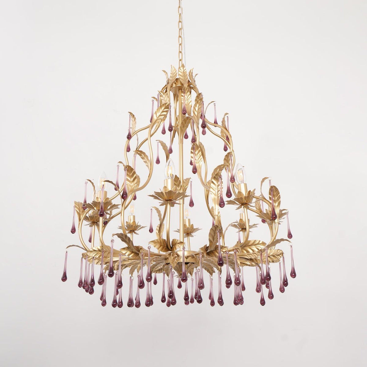 Amethyst Drops Crystal Chandelier