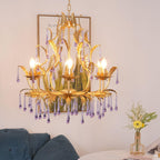 Amethyst Drops Crystal Chandelier