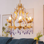 Amethyst Drops Crystal Chandelier