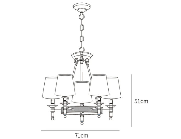 Antique Brass Chandelier