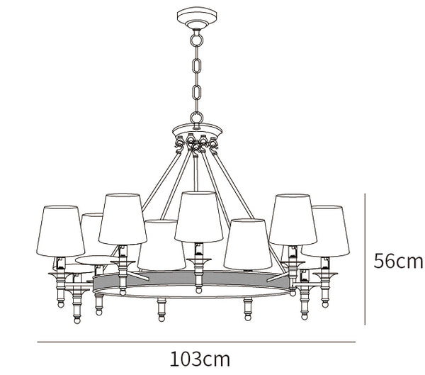 Antique Brass Chandelier