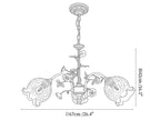 Antique Brass Rose Chandelier
