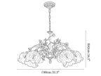 Antique Brass Rose Chandelier