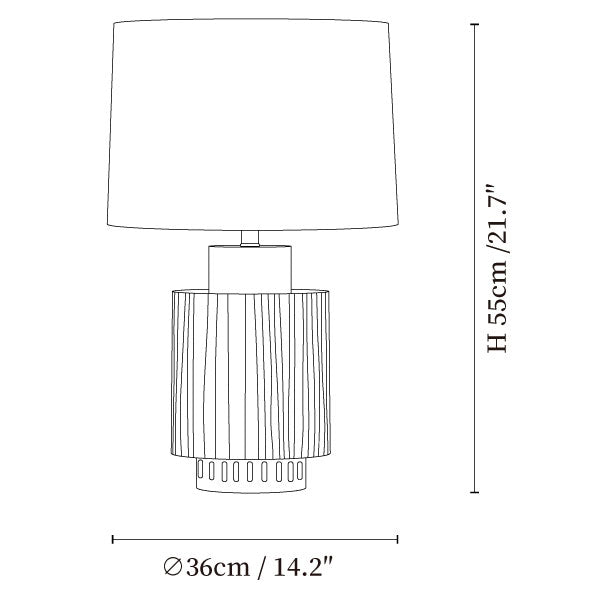 Antique Groove Table Lamp