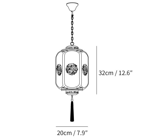 Antique Lantern Outdoor Pendant Light
