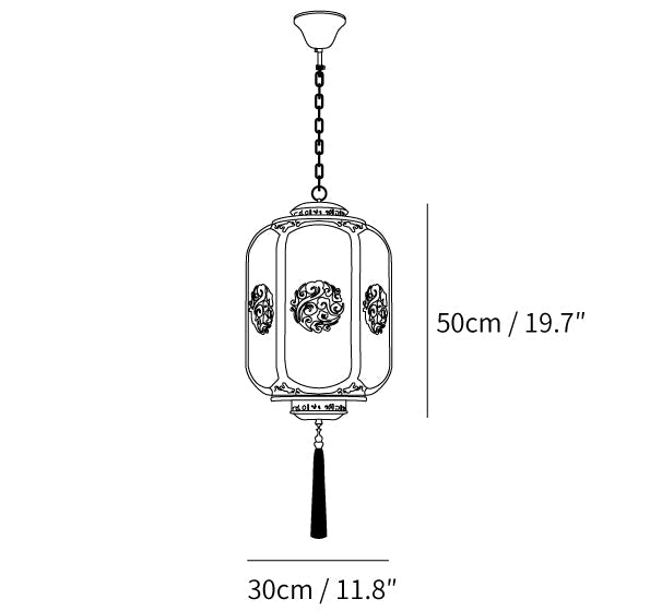 Antique Lantern Outdoor Pendant Light