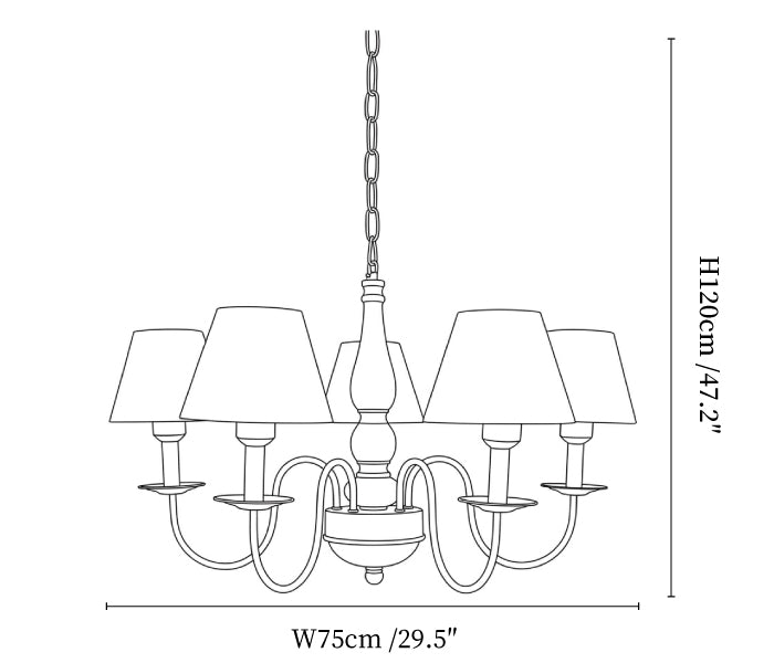 Aoni Floral Arm Chandelier