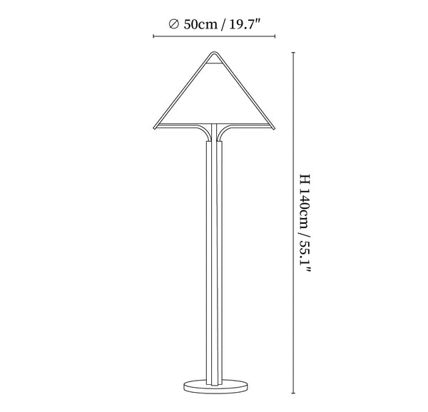 Apex Triangle Shade Floor Lamp
