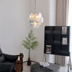 Aqua Blue Glass Murano Chandelier