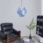 Aqua Blue Glass Murano Chandelier