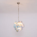 Aqua Blue Glass Murano Chandelier