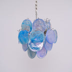 Aqua Blue Glass Murano Chandelier