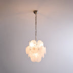 Aqua White Glass Murano Chandelier