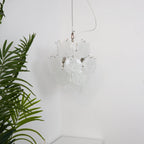 Aqua White Glass Murano Chandelier