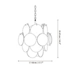 Aqua White Glass Chandelier