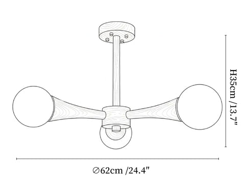 Arbor Travertine Chandelier