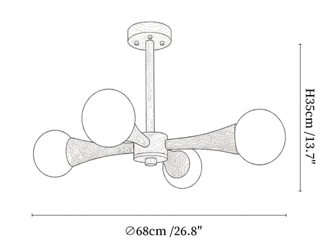 Arbor Travertine Chandelier