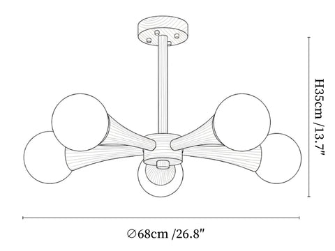 Arbor Travertine Chandelier