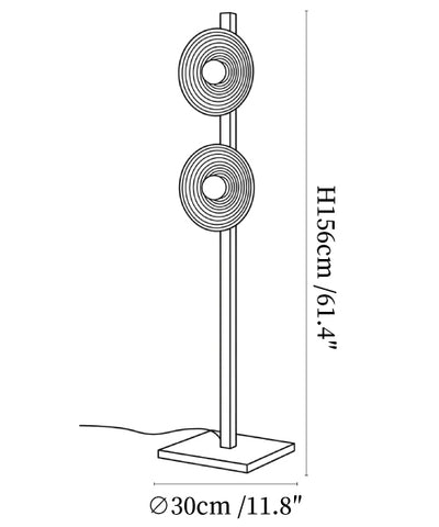 Arbor Twin Disc Floor Lamp