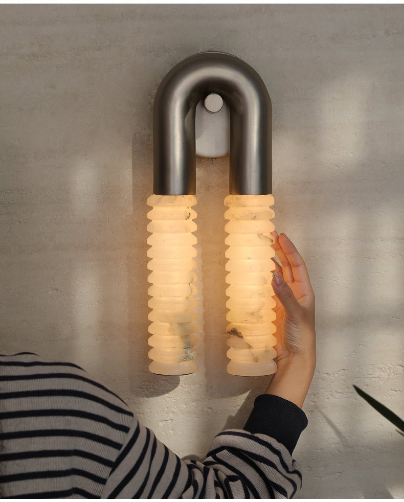 Arc Ridge Alabaster Wall Sconce