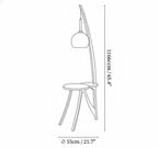 Arc Wood Hanging Floor Lamp