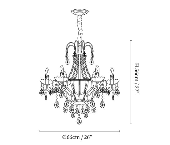 Arcadia Gold Chandelier