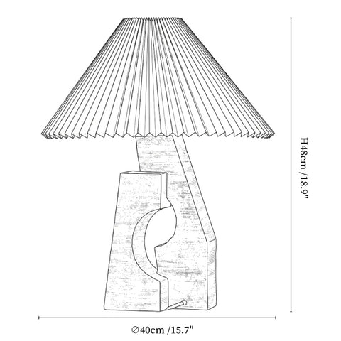 Arch Form Pleated Table Lamp