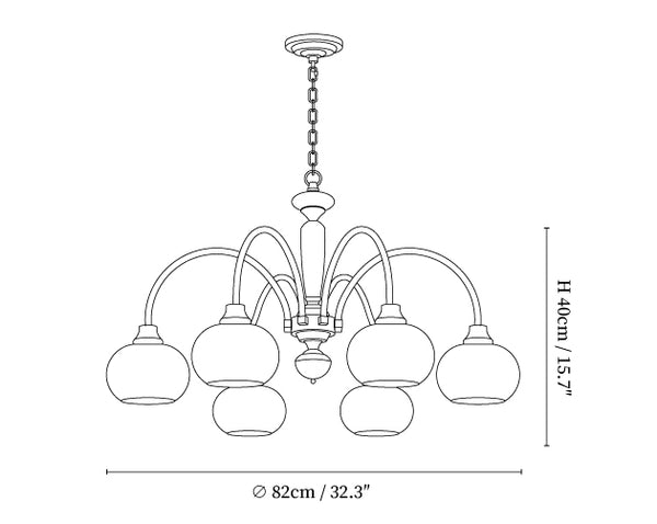 Arched Globe Chandelier