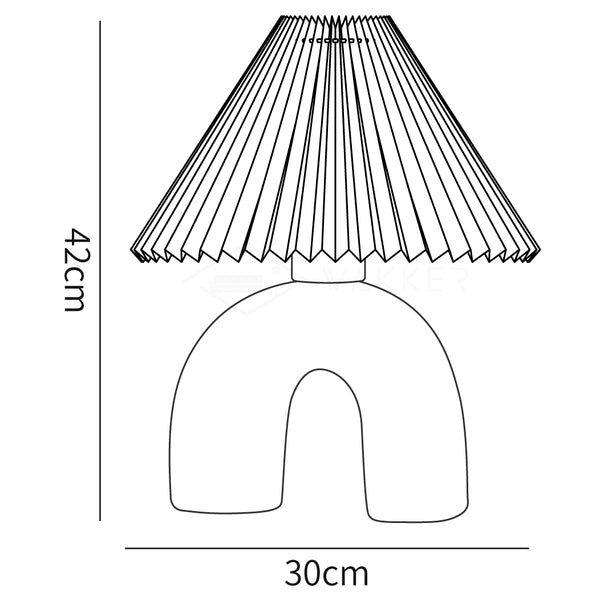 Arched Pleated Table Lamp