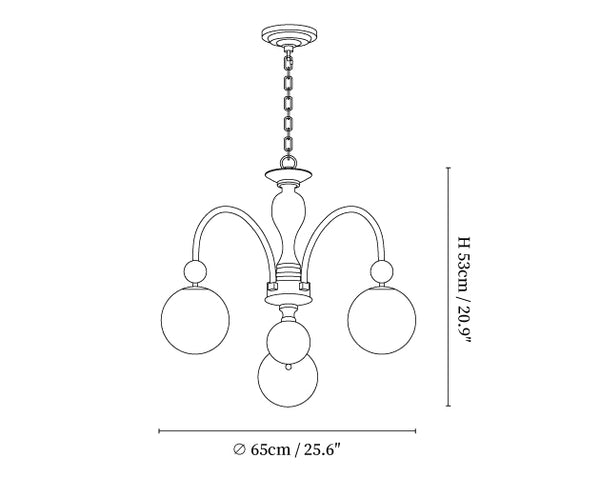 Archway Walnut Color Chandelier