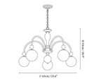 Archway Walnut Color Chandelier