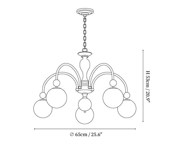 Archway Walnut Color Chandelier