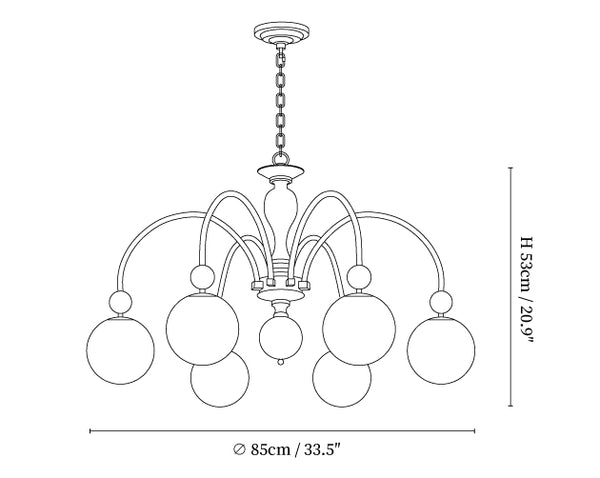 Archway Walnut Color Chandelier