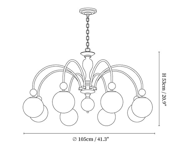 Archway Walnut Color Chandelier