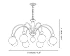 Archway Walnut Color Chandelier